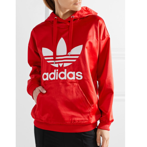 ADIDAS Originals Satin Hooded top - Picture 3 of 7